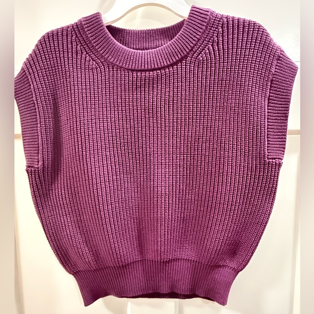 Ann Taylor Rich Purple Sleeveless Knit Top